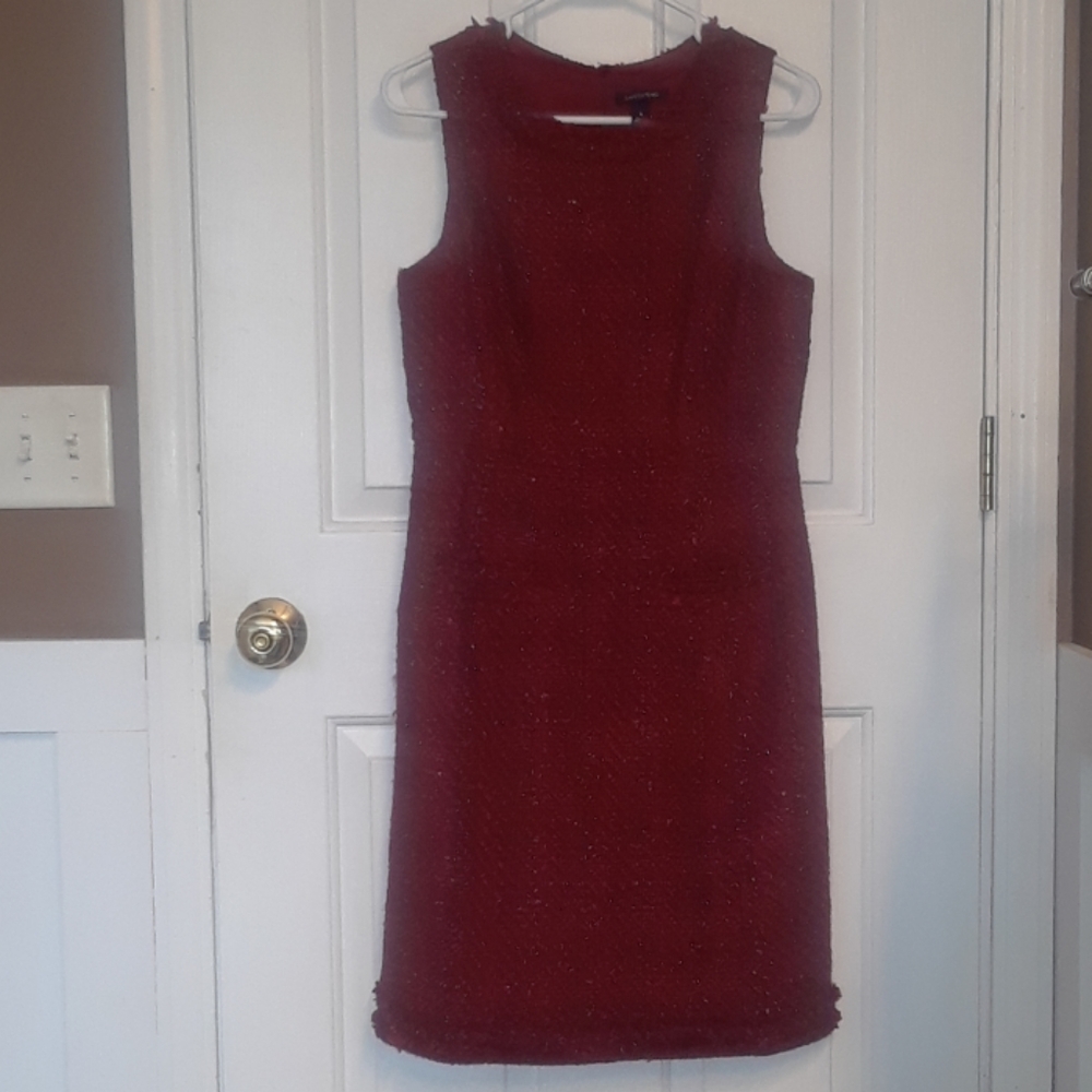 Land's End fringe trim sheath dress